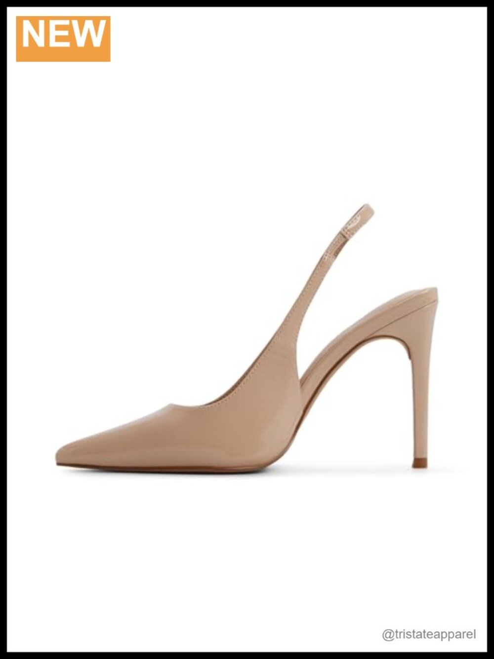 Vegan Pointed-Toe Slingback Heeled Pump 4 Inch Heel